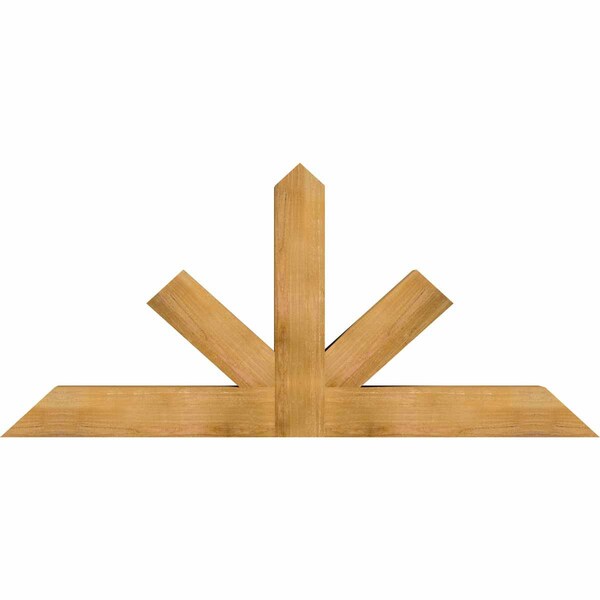 Ekena Millwork Saratoga Rough Sawn Timber Gable Bracket, Western Red Cedar, 72"W x 33"H x 6"D x 6"F, 11/12 Pitch GBW072X33X0606SAR00RWR - main